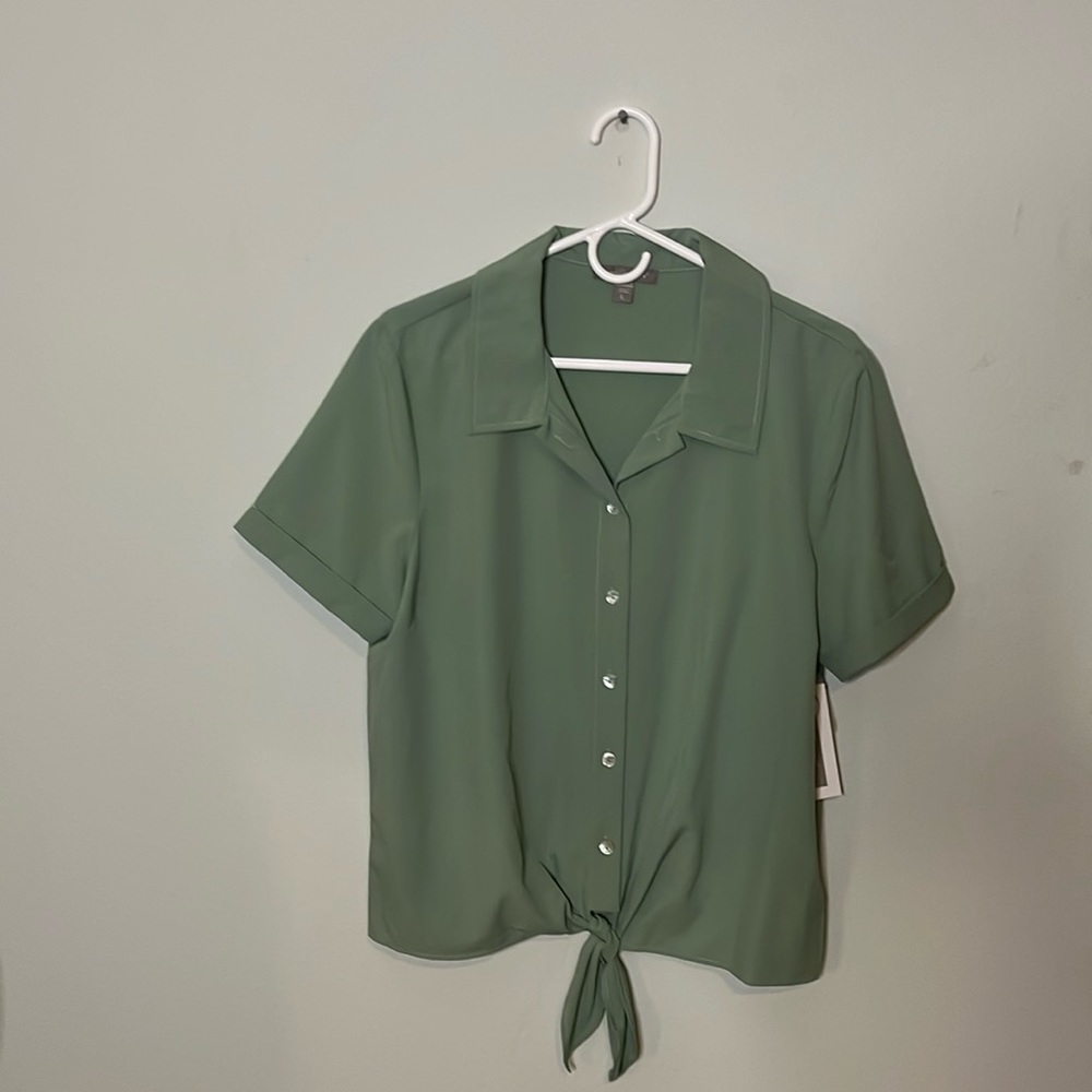 NWT sage green polo